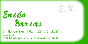 eniko marias business card